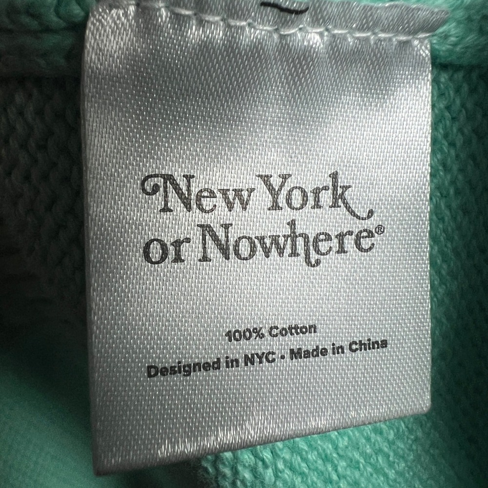 New York or Nowhere X WNBA Liberty Motto Sweater in Seafoam Green, Adult Medium - Picture 8 of 16